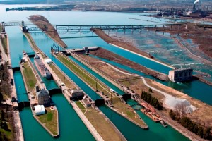 soo locks canal historic falls ship district marys